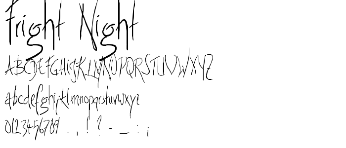 Fright Night font